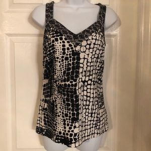 Express black and white print tank